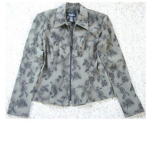 Positive Attitude gray jacket floral